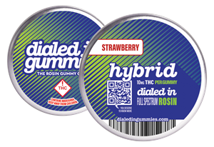 Dialed In - Classic - Rosin Gummies - Hybrid - Strawberry - 100mg 10pk