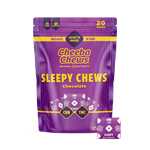 Cheeba Chews Wax Wrap - 20-Pack - Chocolate Sleepy Chews Taffy | 100mg THC : 100mg CBN w/Melatonin