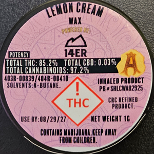 14er - Sugar Wax -  Lemon Cream - 1g